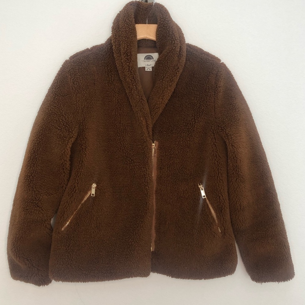 1 Sunset Lane Teddy Jacket Size Small - Picture 7 of 7